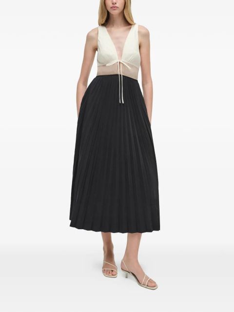 Simkhai Stephanie pleated midi dress - Black - zdjęcie produktu nr 2