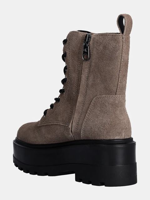 Calvin Klein Jeans workery zamszowe FLATFORM ZIP LACEUP MG S