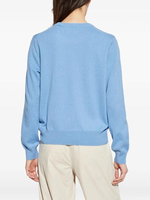 MARANT ÉTOILE intarsia-knit logo sweater - Blue