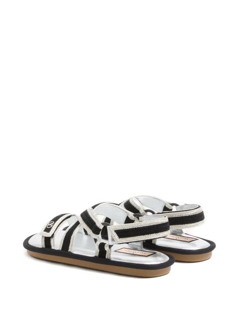 Valentino Garavani Lake Powell embroidered sandals - Silver