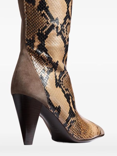 KHAITE Harvey over-the-knee high boots - Brown