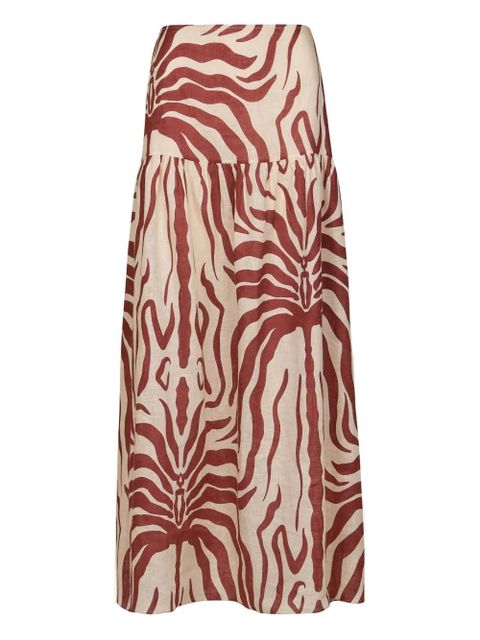 Johanna Ortiz Bohemia tiered skirt - Neutrals