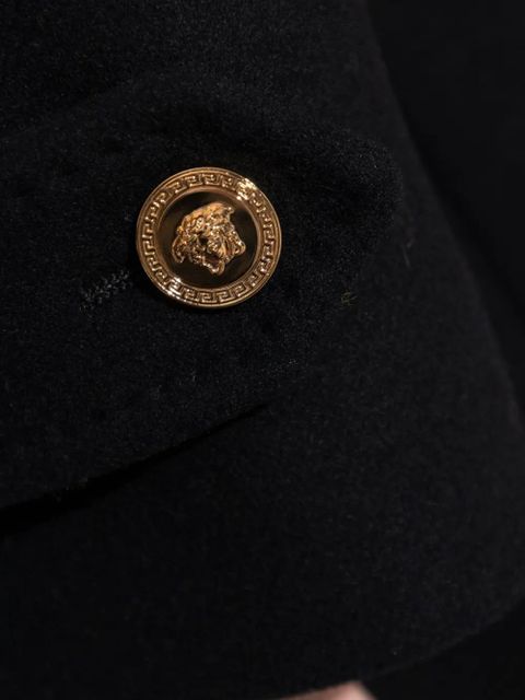 Versace single-breasted coat - Black