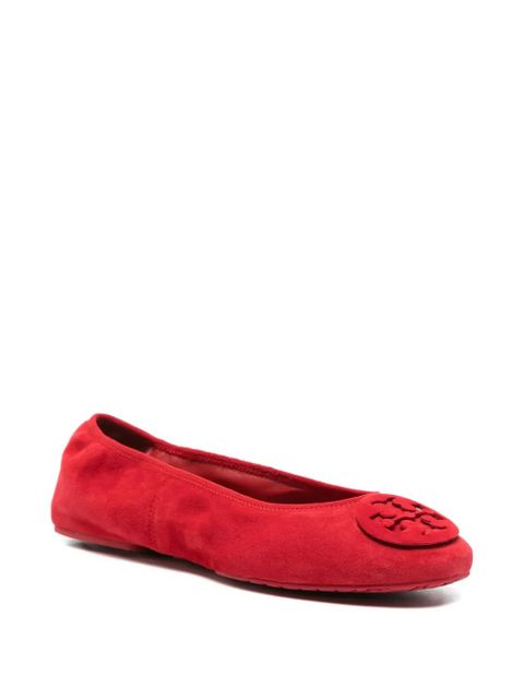 Tory Burch Reva logo detail ballet flats - Red - zdjęcie produktu nr 2