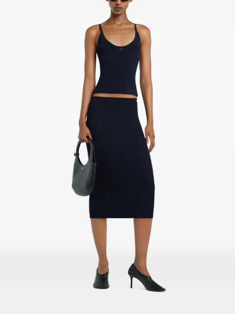Courrèges Loop midi skirt - Blue
