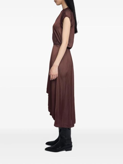 Zadig&Voltaire Randall V-neck midi dress - Brown