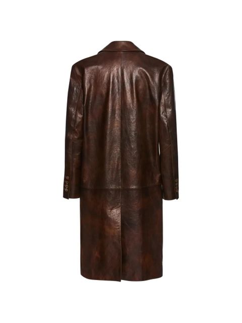 Magda Butrym button-up leather coat - Brown - zdjęcie produktu nr 2