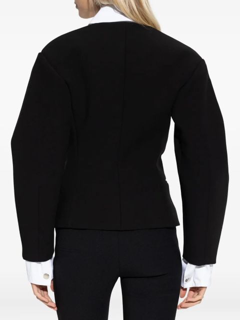 Jacquemus button-fastening balloon-sleeve jacket - Black