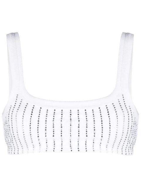 The Attico crystal-embellished bra top - White - zdjęcie produktu nr 1