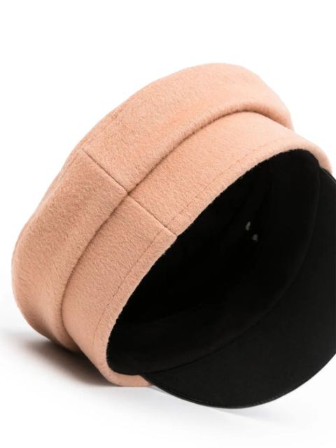 Ruslan Baginskiy logo-embroidered wool Baker boy cap - Neutrals - zdjęcie produktu nr 2