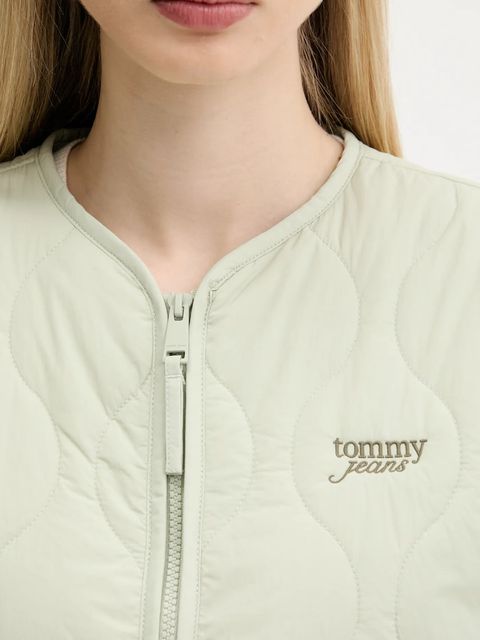 Tommy Jeans bezrękawnik damski kolor zielony przejściowy DW0DW21184