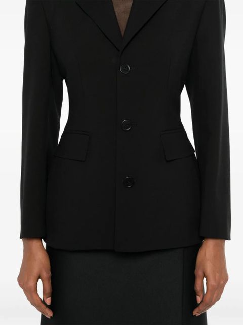 Balenciaga single-breasted wool blazer - Black
