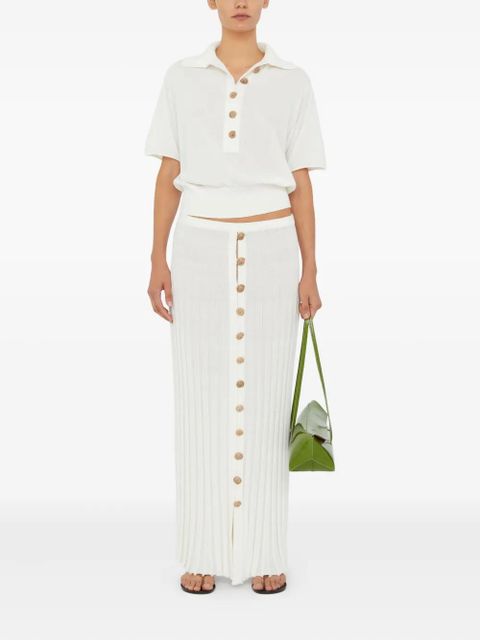 Christopher Esber Sundial Shell knitted polo top - White - zdjęcie produktu nr 2