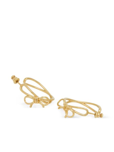Ferragamo bow-detail hoop earrings - Gold