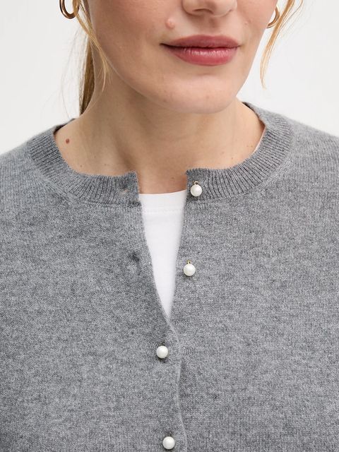 United Colors of Benetton kardigan kaszmirowy damski kolor szary 1033D502A