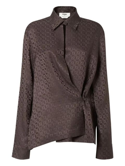 FENDI ff jacquard silk shirt - Brown - zdjęcie produktu nr 1