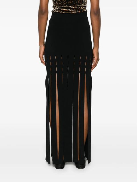 Nanushka fringed midi skirt - Black