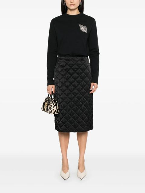 Jil Sander brooch-detail T-shirt - Black - zdjęcie produktu nr 2