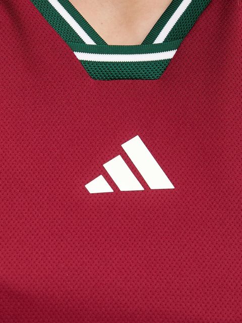 adidas sukienka House of Tiro kolor bordowy maxi prosta JX5160