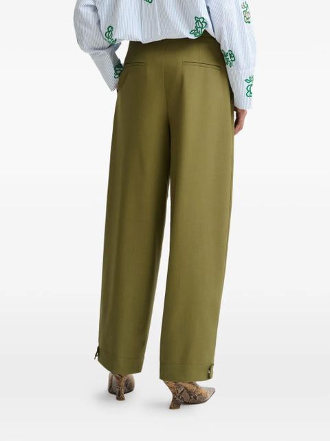 Essentiel Antwerp barrel-leg pleated trousers - Green