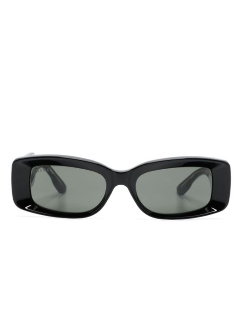 Gucci Eyewear lens-decal rectangle-frame sunglasses - Black