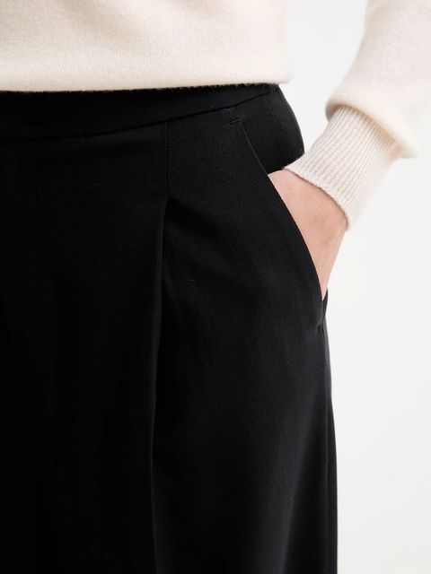 Twinset spodnie damskie kolor czarny proste high waist 252TP2622