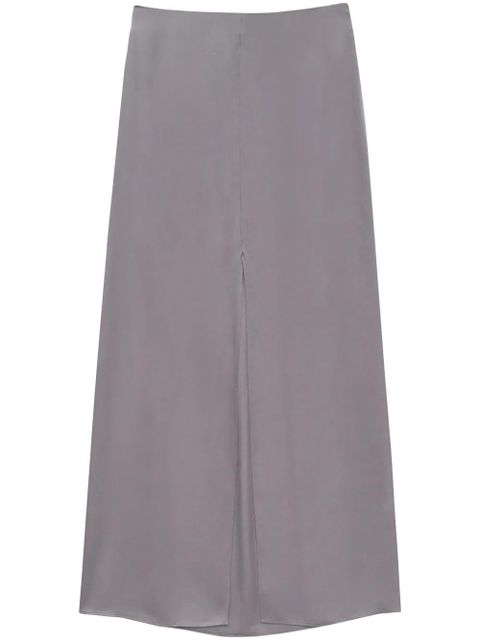 ANINE BING Alanna silk charmeuse skirt - Grey - zdjęcie produktu nr 1