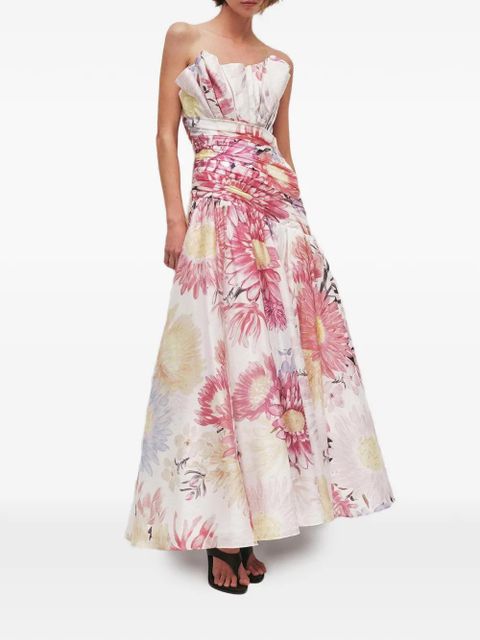 Aje Reflector floral-print maxi dress - White