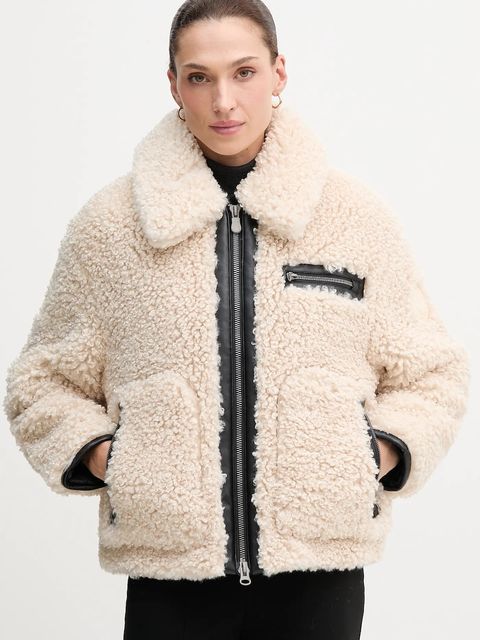 Save The Duck kurtka krótka HESTER kolor beżowy zimowa D32515W.CURL21 - zdjęcie produktu nr 1