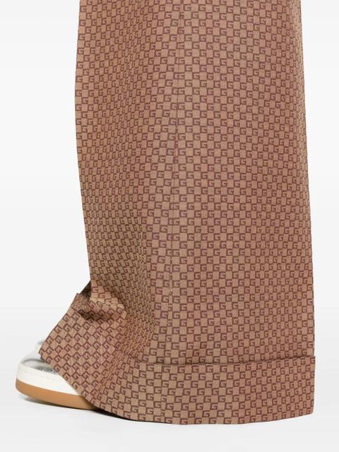Gucci Square G-jaquard wide-leg trousers - Neutrals