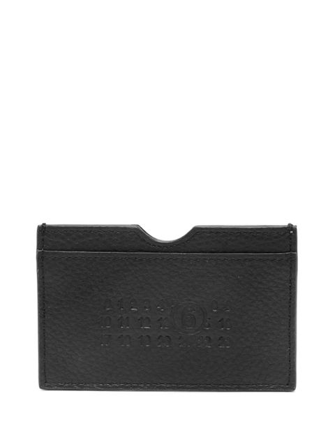 MM6 Maison Margiela numbers-motif leather card holder - Black - zdjęcie produktu nr 1