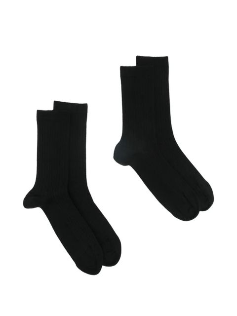 TOTEME ribbed crew socks (set of two) - Black - zdjęcie produktu nr 1
