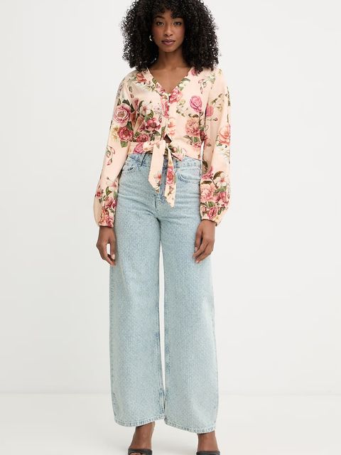 Guess bluzka damska z lnem SHIRLEY - zdjęcie produktu nr 1