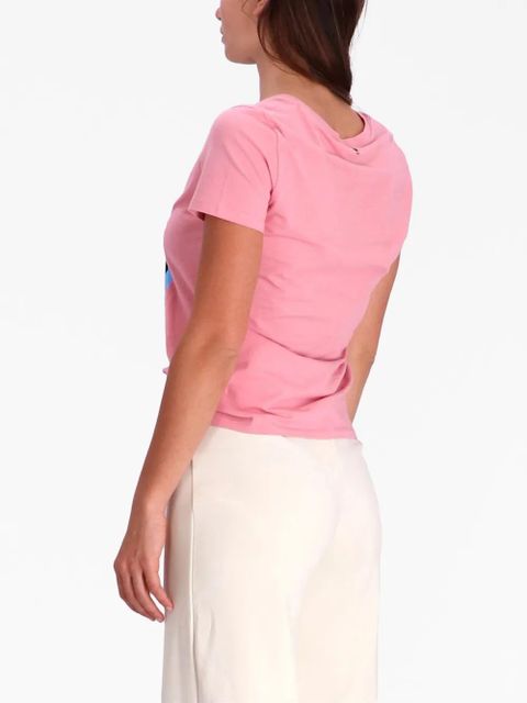 Weekend Max Mara graphic-print cotton T-shirt - Pink