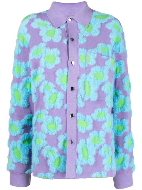 Jacquemus Le Chemise Neve Fleurs cardigan - Purple - zdjęcie produktu nr 1