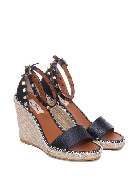 Valentino Garavani Double Rockstud heeled espadrilles - Black - zdjęcie produktu nr 2
