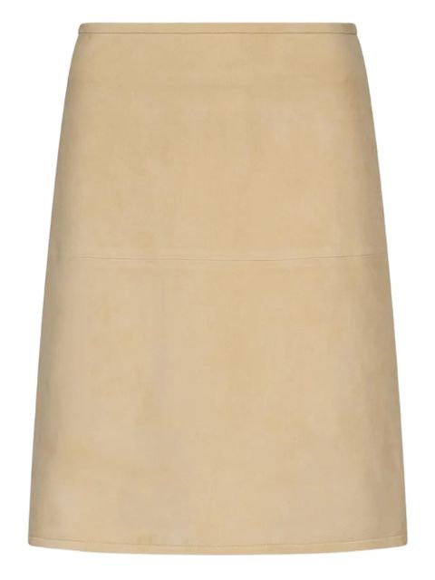 LouLou de Saison Engel suede pencil mini skirt - Neutrals - zdjęcie produktu nr 1