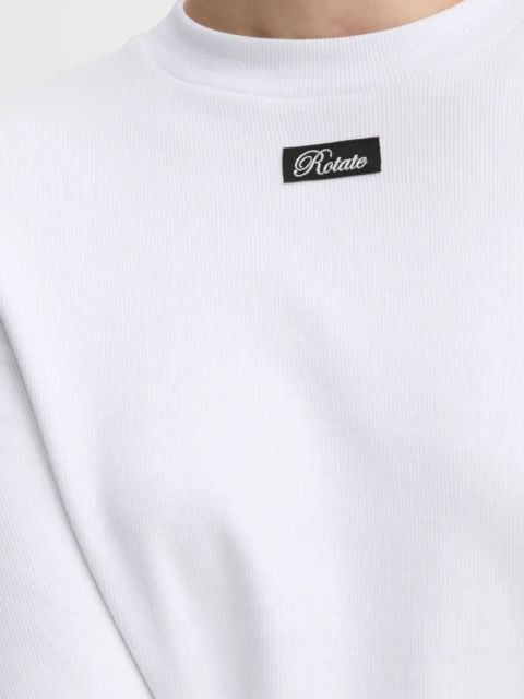 Rotate longsleeve bawełniany kolor biały 113656400