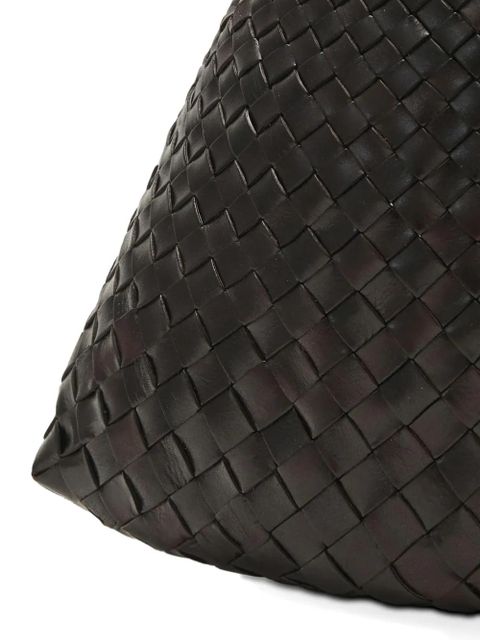 DRAGON DIFFUSION big Santa Croce woven tote bag - Brown