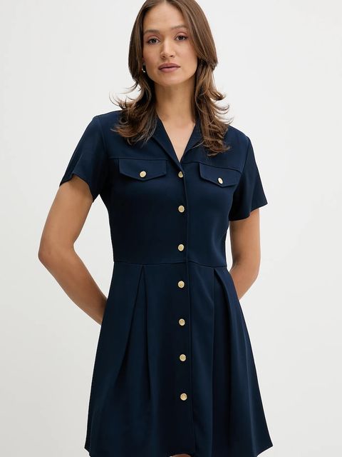 Tommy Hilfiger sukienka kolor granatowy mini prosta WW0WW45819 - zdjęcie produktu nr 1