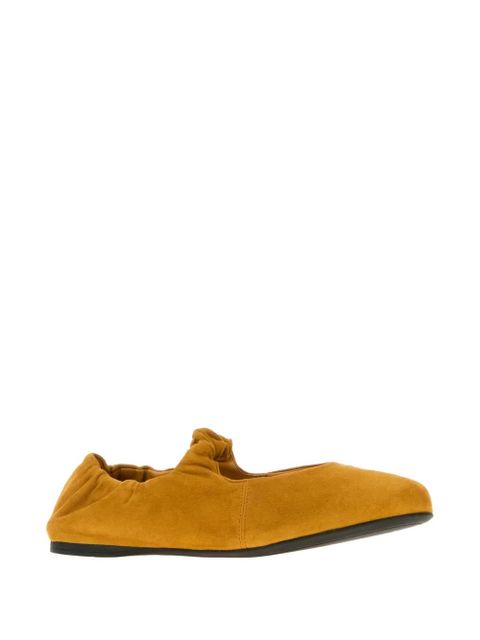 Miu Miu gathered knot ballet flats - Yellow