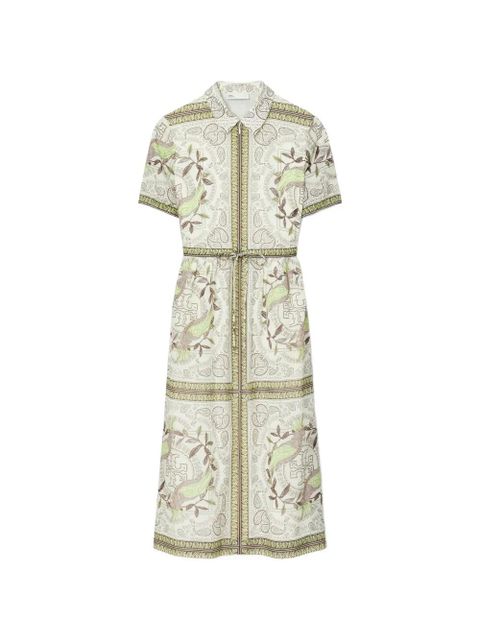 Tory Burch cinched cotton zip dress - Neutrals - zdjęcie produktu nr 1