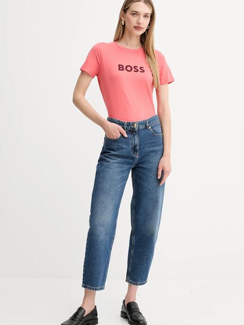 BOSS Orange t-shirt bawełniany BOSS ORANGE damski kolor różowy 50501139 - zdjęcie produktu nr 2