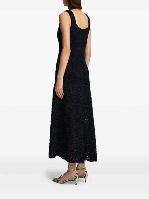 KHAITE Twigs square-neck maxi dress - Blue