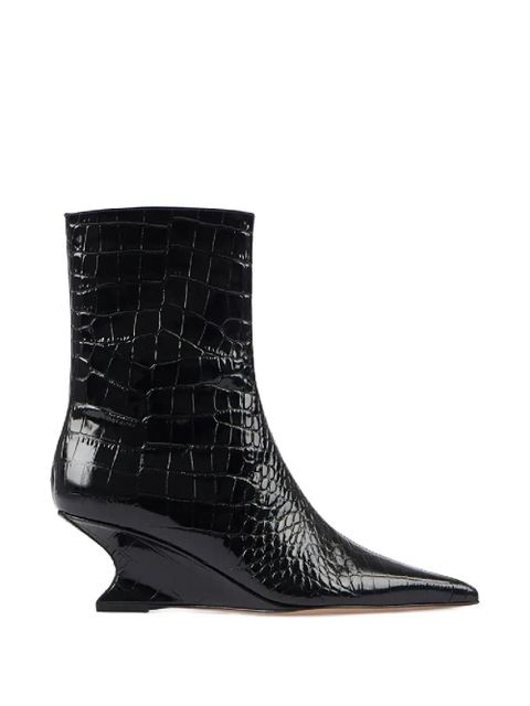 Paris Texas Nina crocodile-effect pointed boots - Black - zdjęcie produktu nr 1