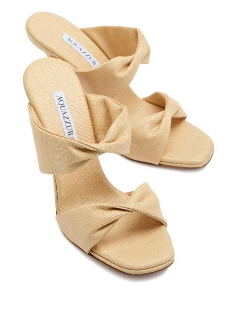 Aquazzura 95mm twist-detail high-heel sandals - Neutrals