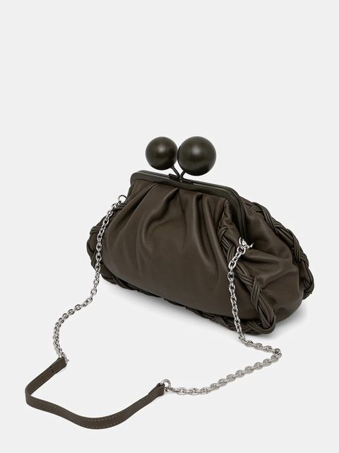 Weekend Max Mara torebka skórzana ALECITO kolor zielony 2615511144600