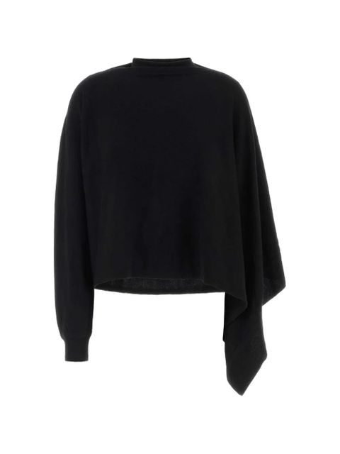 Jil Sander draped-detail sweater - Black - zdjęcie produktu nr 1