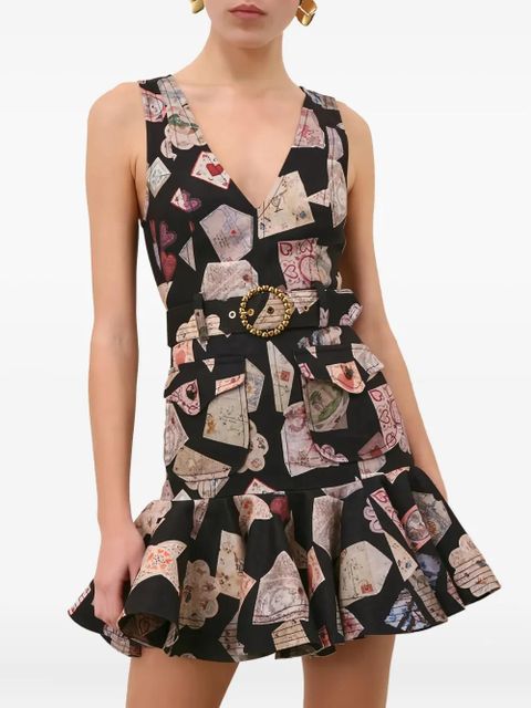 ZIMMERMANN Dream Flip belted ruffled mini dress - Black - zdjęcie produktu nr 2