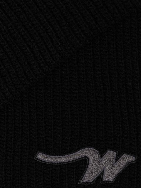 Weekend Max Mara szalik wełniany BARDIES damski kolor czarny gładki 2525746035600 - zdjęcie produktu nr 2